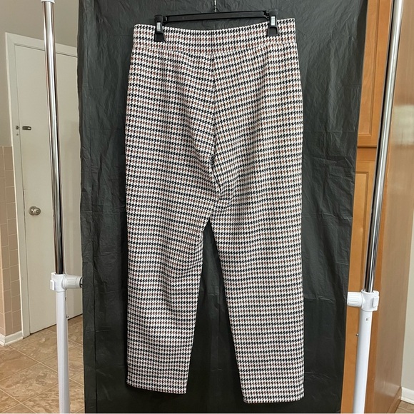 Susan Graver Houndstooth Pants with Brown Accents Business Casual Small Career - Picture 6 of 6